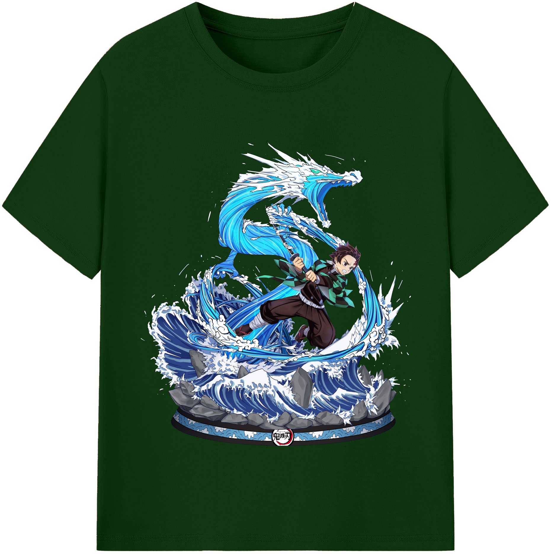 （画像用） 鬼滅の刃 竈門 炭治郎／かまど たんじろう Kamado Tanjirou 綿100％半袖Tシャツ（フロントプリント）